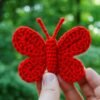 Crochet Butterfly Pattern: Easy Amigurumi Appliqué (PDF Download)