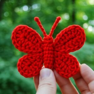 Crochet Butterfly Pattern: Easy Amigurumi Appliqué (PDF Download)