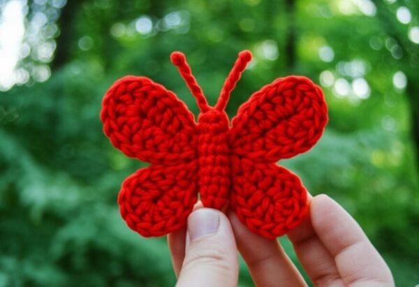 Crochet Butterfly Pattern: Easy Amigurumi Appliqué (PDF Download)