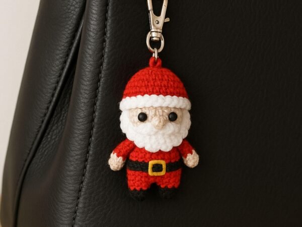 Santa Claus Amigurumi Crochet Keychain Pattern PDF | Beginner Digital File