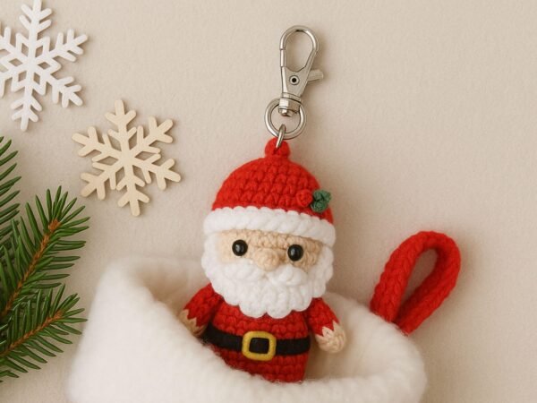 il_fullxfull.7152124666_h6eg.jpg Santa Claus Amigurumi Crochet Keychain Pattern PDF | Beginner Digital File