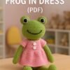 il_fullxfull.7152367672_nbq3.jpg Crochet Frog Doll Pattern | Amigurumi in Dress PDF Tutorial Digital Download