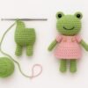 il_fullxfull.7152370030_6hke.jpg Crochet Frog Doll Pattern | Amigurumi in Dress PDF Tutorial Digital Download