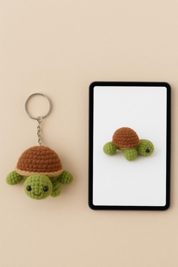 Turtle Crochet Pattern PDF | Beginner-Friendly Amigurumi Keychain DIY