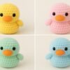 No-Sew Crochet Duck Plush Pattern, Chunky Chenille Amigurumi PDF Digital File, Farm Animal Toy,