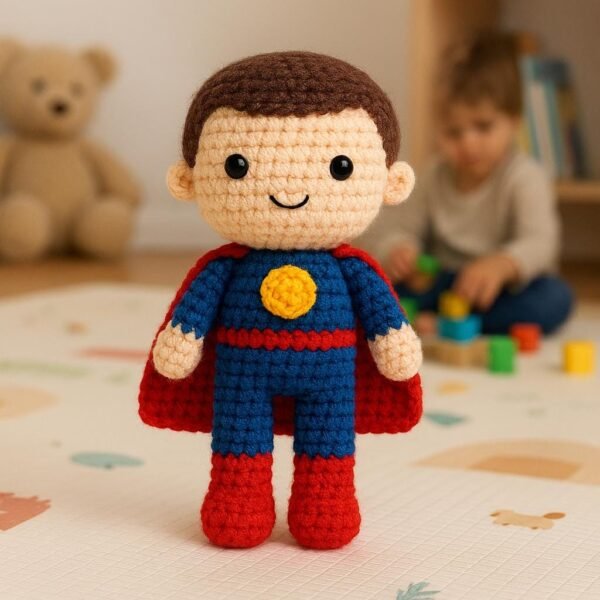 Superhero Doll Crochet Pattern | Amigurumi PDF Tutorial Instant Download