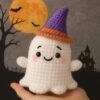 il_fullxfull.7171023125_negm.jpg Beginner Crochet Ghost Pattern, Amigurumi Plush PDF, Halloween Witch Hat (Digital Download)