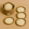 Crochet Coaster Pattern PDF, Round Coasters & Basket Holder, Beginner Crochet Pattern, Modern Home Decor