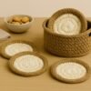 Crochet Coaster Pattern PDF, Round Coasters & Basket Holder, Beginner Crochet Pattern, Modern Home Decor