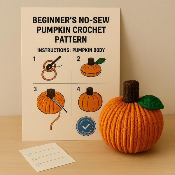 Easy Crochet Pumpkin Pattern, Textured Amigurumi PDF, Fall Halloween Decor (Beginner Friendly)
