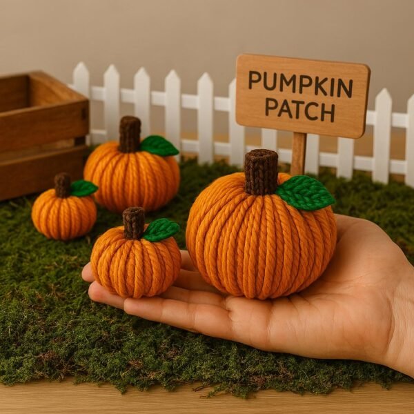 Easy Crochet Pumpkin Pattern, Textured Amigurumi PDF, Fall Halloween Decor (Beginner Friendly)