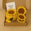 Sunflower Coaster Crochet Pattern | Basket, Lid, Trivet (PDF)