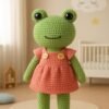 il_fullxfull.7200364889_a8ve.jpg Crochet Frog Doll Pattern | Amigurumi in Dress PDF Tutorial Digital Download