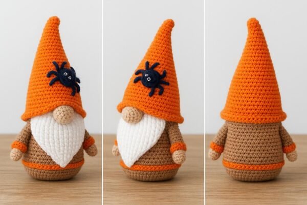 Halloween Gnome Crochet Pattern, Spooky Amigurumi PDF (Digital Download)