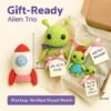 il_fullxfull.7203125318_jeka.jpg Alien Crochet Pattern Bundle, Amigurumi Plushie, Keychain Toy (PDF Download)