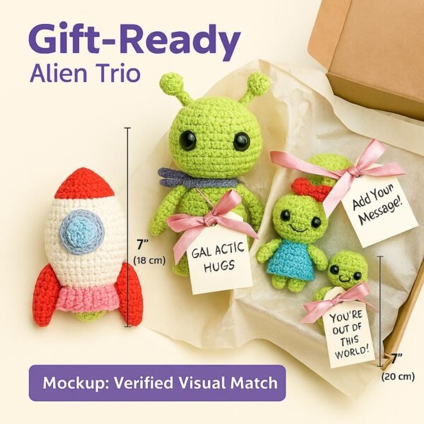 il_fullxfull.7203125318_jeka.jpg Alien Crochet Pattern Bundle, Amigurumi Plushie, Keychain Toy (PDF Download)