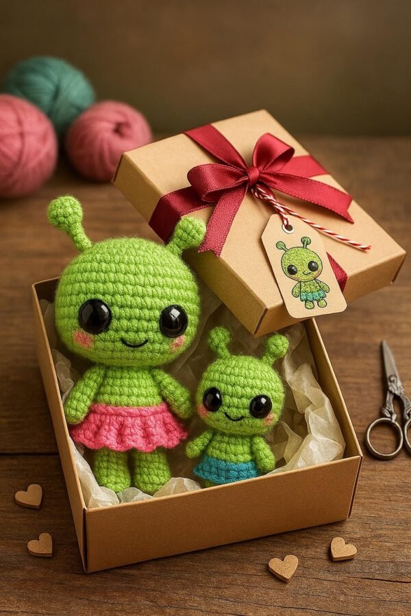 il_fullxfull.7203126526_qk22.jpg Alien Crochet Pattern Bundle, Amigurumi Plushie, Keychain Toy (PDF Download)