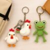 il_fullxfull.7205299211_p2b9.jpg Farm Animal Crochet Pattern PDF | Amigurumi Keychains Chicken, Rooster & Frog