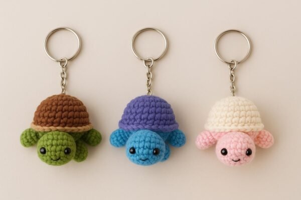 Turtle Crochet Pattern PDF | Beginner-Friendly Amigurumi Keychain DIY