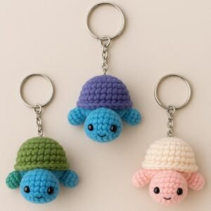 Turtle Crochet Pattern PDF | Beginner-Friendly Amigurumi Keychain DIY