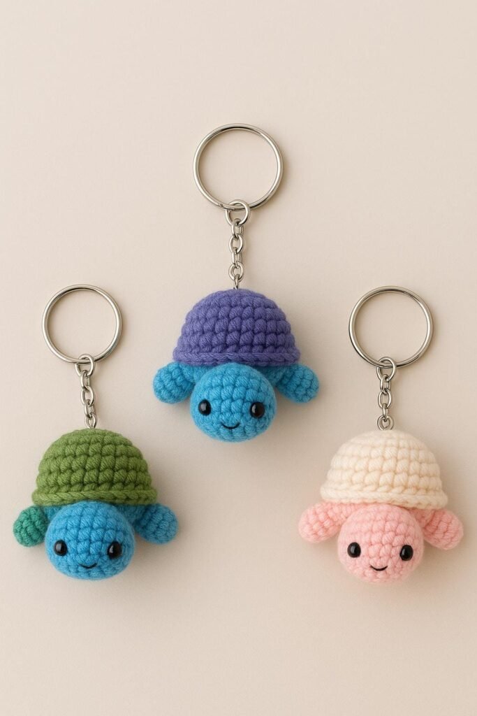 Turtle Crochet Pattern PDF | Beginner-Friendly Amigurumi Keychain DIY