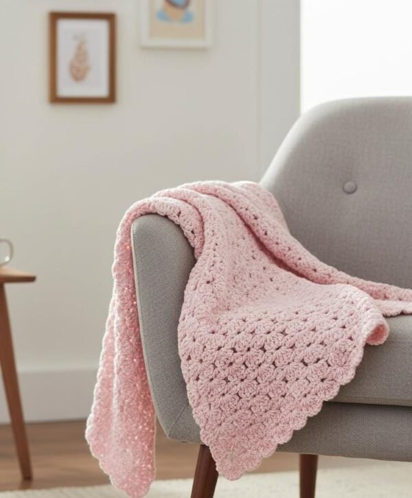 Easy Shell Stitch Crochet Baby Blanket Pattern: Beginner PDF (Digital Download