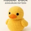 No-Sew Crochet Duck Plush Pattern, Chunky Chenille Amigurumi PDF Digital File, Farm Animal Toy,