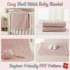 il_fullxfull.7211522404_7w5y.jpg Cozy Shell Stitch Baby Blanket Crochet Pattern PDF | Beginner Friendly Striped or Solid Tutorial