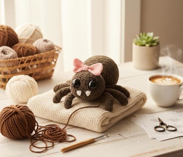 il_fullxfull.7222757792_oxh2.jpg Crochet Spider Plush Pattern PDF β Amigurumi Halloween Toy, Soft Stuffed Animal, Beginner Friendly