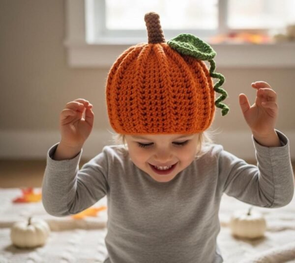 il_fullxfull.7227071000_kz6a.jpg Baby Pumpkin Hat Crochet Pattern, Newborn to Child Sizes, Fall Beanie (PDF Download)