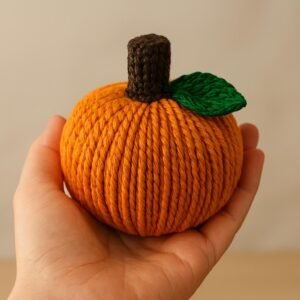 Easy Crochet Pumpkin Pattern, Textured Amigurumi PDF, Fall Halloween Decor (Beginner Friendly)