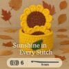 Sunflower Coaster Crochet Pattern | Basket, Lid, Trivet (PDF)