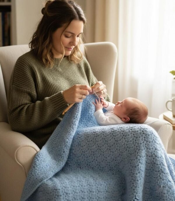 Easy Shell Stitch Crochet Baby Blanket Pattern: Beginner PDF (Digital Download