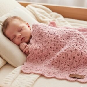 Easy Baby Blanket Crochet Pattern PDF, Shell Stitch Beginner Friendly Tutorial, Quick Digital Download