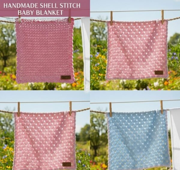 Easy Shell Stitch Crochet Baby Blanket Pattern: Beginner PDF (Digital Download