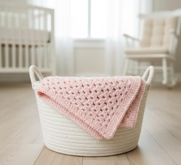 Cozy Shell Stitch Baby Blanket Crochet Pattern PDF | Beginner Friendly Striped or Solid Tutorial