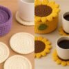 Sunflower Coaster Holder Basket Crochet Pattern Bundle (Digital Download)
