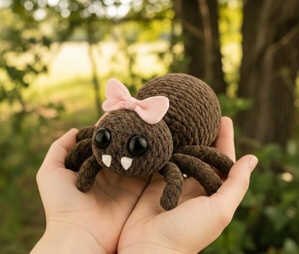il_fullxfull.7270726561_1ups.jpg Crochet Spider Plush Pattern PDF β Amigurumi Halloween Toy, Soft Stuffed Animal, Beginner Friendly