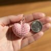 Heart Crochet Keychain Pattern PDF, Beginner Amigurumi Tutorial, Small Stuffed Plush  Gift
