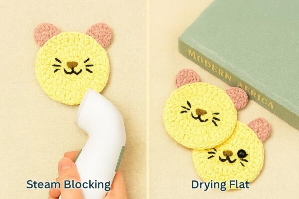 Crochet Cat Coaster Pattern, Beginner Friendly Kitty Mug Rug (PDF Download)