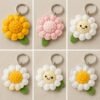 3D Daisy Keychain Crochet Pattern | Puff Stitch Flower PDF | Easy Crochet Gift Tutorial