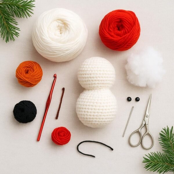 Cozy Snow Friend Crochet Pattern PDF | Amigurumi Snowman