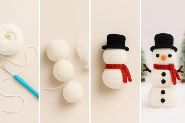 Cozy Snow Friend Crochet Pattern PDF | Amigurumi Snowman