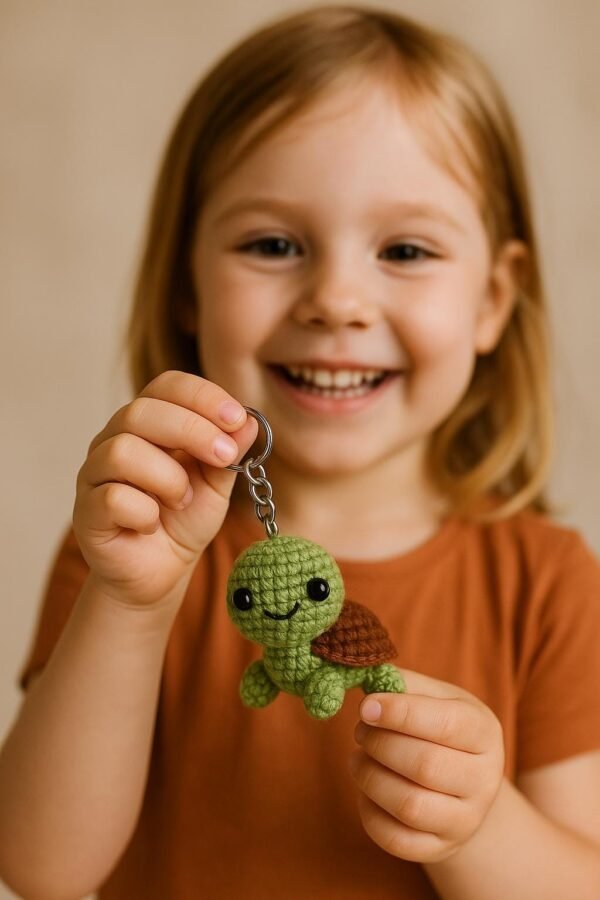 il_fullxfull.7325888546_gs5l.jpg Mini Turtle Crochet Pattern PDF | Amigurumi Animal Keychain DIY Tutorial