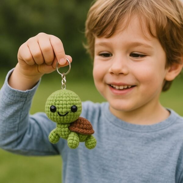 il_fullxfull.7325890354_tf5a.jpg Mini Turtle Crochet Pattern PDF | Amigurumi Animal Keychain DIY Tutorial