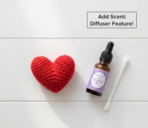 Heart Crochet Keychain Pattern PDF, Beginner Amigurumi Tutorial, Small Stuffed Plush  Gift