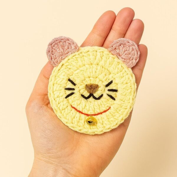 Crochet Cat Coaster Pattern, Beginner Friendly Kitty Mug Rug (PDF Download)
