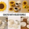 Sunflower Coaster Holder Basket Crochet Pattern Bundle (Digital Download)