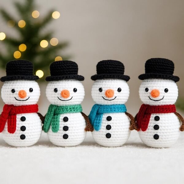 Cozy Snow Friend Crochet Pattern PDF | Amigurumi Snowman