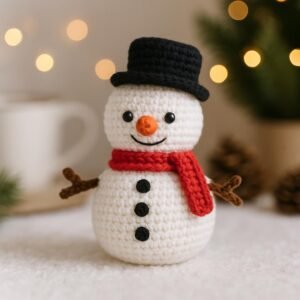 Cozy Snow Friend Crochet Pattern PDF | Amigurumi Snowman